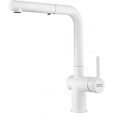 Смеситель кухонный с вытяжным изливом Franke Active L 115.0653.383 белый матовый