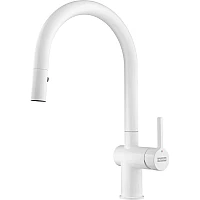 Смеситель кухонный с вытяжным изливом Franke Active J 115.0653.405 белый матовый