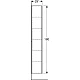 Высокий шкафчик 180x36 Geberit iCon 502.316.01.3
