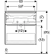Тумба с умывальником 60 см Geberit iCon slim rim 502.335.01.3