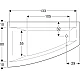 Ванная ассиметричная Geberit Selnova Square 160x100 554.292.01.1 правосторонняя