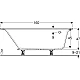 Ванная ассиметричная Geberit Selnova Square 160x100 554.292.01.1 правосторонняя
