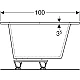 Ванная ассиметричная Geberit Selnova Square 160x100 554.292.01.1 правосторонняя