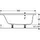 Ванна прямокутна Geberit Selnova Square 140x70 554.380.01.1