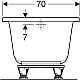 Ванна прямокутна Geberit Selnova Square 170x70 554.384.01.1