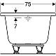 Ванна прямокутна Geberit Selnova Square 170x75 554.385.01.1