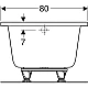 Ванна прямокутна Geberit Selnova Square 180x80 554.386.01.1