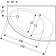 Ванная ассиметричная Geberit Selnova 140x100 554.271.01.1 левосторонняя