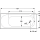 Ванна прямоугольная Geberit Soana Slim Rim 170x75 554.014.01.1