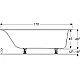 Ванна прямоугольная Geberit Soana Slim Rim 170x75 554.014.01.1