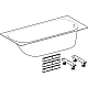Ванна прямоугольная Geberit Soana Slim Rim 170x75 554.014.01.1