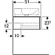 Шафка для накладного умивальника Geberit VariForm 501.177.00.1