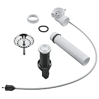Комплект донного клапана Grohe 40986SD0 нержавіюча сталь