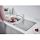Комплект мийка для кухні K200 + змішувач Eurosmart Grohe 31565SD1 нержавіюча сталь