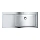 Мийка для кухні K1000 80-S 116/52 1.0 чаша праворуч Grohe 31582SD1 нержавіюча сталь