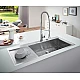 Мийка для кухні K1000 80-S 116/52 1.0 чаша праворуч Grohe 31582SD1 нержавіюча сталь
