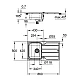 Мойка для кухни K500 45-S 86/50 1.0 rev Grohe 31571SD1 нержавеющая сталь