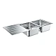Мийка для кухні K500 80-S 116/50 2.0 rev Grohe 31588SD1 нержавіюча сталь
