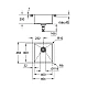 Мийка для кухні K700 45-S 46.4/46.4 1.0 Grohe 31578SD1 нержавіюча сталь