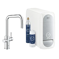 Смеситель для кухни (система фильтрации) Grohe Blue Home 31543000 суперсталь