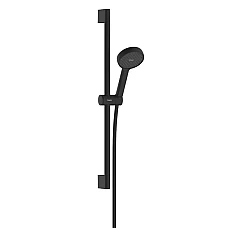 Душовий набір зі стійкою Hansgrohe Activera S 1jet EcoSmart 28041670 чорний матовий