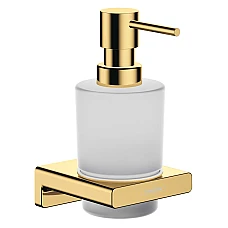 Дозатор підвісний для рідкого мила Polished Gold Optic/скло Hansgrohe AddStoris 41745990