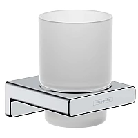Стакан подвесной Chrome/стекло Hansgrohe AddStoris 41749000
