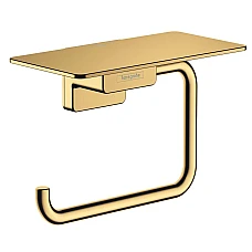 Тримач паперу з полицею Polished Gold Optic Hansgrohe Addstoris 41772990