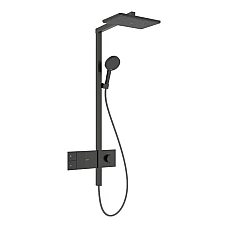 Душевая система Hansgrohe Raindance Alive Q 210/340 1jet с ShowerSelect Comfort 24580340 черный матовый хром