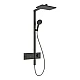 Душевая система Hansgrohe Raindance Alive Q 210/340 1jet с ShowerSelect Comfort 24580340 черный матовый хром