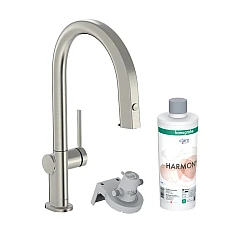 Смеситель кухонный сет из Harmony Hansgrohe Aqittura M91 FilterSystem 210 76801800 Stainless Steel Finish