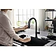 Змішувач для кухні з висувним виливом Hansgrohe Aqittura M91 SodaSystem 210 76836670 Matt Black
