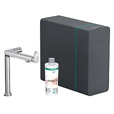 Смеситель для кухни с выдвижным изливом Hansgrohe Aqittura M91 SodaSystem 240 76837000 Chrome