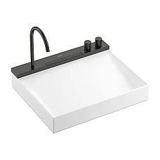 Умивальник з чорним хромованим змішувачем 580x475 Hansgrohe Avalegra AquaUnit QuickClean+ 22472340