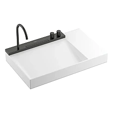 Умывальник 780x475 Hansgrohe Avalegra AquaUnit QuickClean+ со смесителем 22473340 черный хром