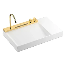 Умивальник 780x475 Hansgrohe Avalegra AquaUnit QuickClean+ зі змішувачем 22473990 золото