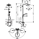 Душова система зі змішувачем RainAir 1jet Showerpipe хром HANSGROHE Croma Select S 280 26791000