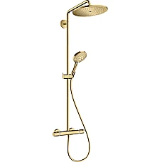 Душевая система 1jet Showerpipe с термостатом Polished Gold Optic HANSGROHE Croma Select S 280 26890990