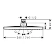 Верхній душ хромований Hansgrohe Crometta E 240 1jet 26727000
