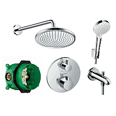 Комплект скрытого монтажа для ванны 6в1 Hansgrohe Ecostat S 20190006