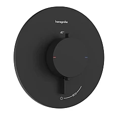 Термостат прихованого монтажу Hansgrohe Ecostat Comfort S 1 функція 33714670 чорний матовий