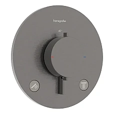 Термостат прихованого монтажу Hansgrohe Ecostat Comfort S 2 функції 33715340 чорний матовий хром