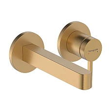 Змішувач для умивальника зі стіни HANSGROHE Finoris 165 76051140 бронза