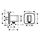 Шлангове під'єднання з тримачем Chrome Hansgrohe FixFit Porter Q 26887000