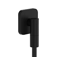 Шланговое подключение Hansgrohe FixFit Fine Q с обратным клапаном 28884670 черный матовый