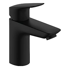 Одноважільний змішувач для раковини 100 без push-open Hansgrohe Logis 71101670 Matt Black