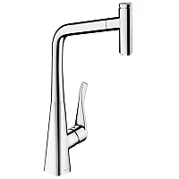 Смеситель кухонный с вытяжным изливом Hansgrohe 14884000 Metris Select