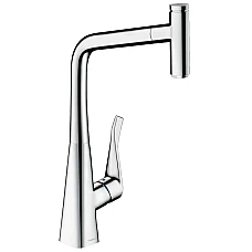 Смеситель кухонный с вытяжным изливом Sbox HANSGROHE Metris M 71 Select 320 1jet 73803000