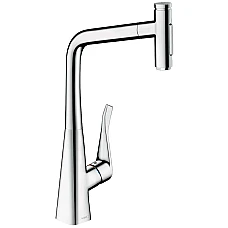 Змішувач кухонний з витяжним виливом 2jet Sbox HANSGROHE Metris Select 320 73816000