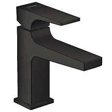 Смеситель для умывальника с донным клапаном push-open, Matt Black HANSGROHE Metropol 100 32500670